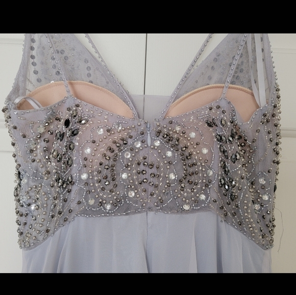 Aqua Womens Lavander-Silver Formal Dress - Picture 5 of 8